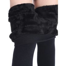 Rooftrellen Autumn Winter Tights Women's Plus Cashmere Tights High Quality Knitted Velvet Tights Elastic Slim Warm Thick Tights