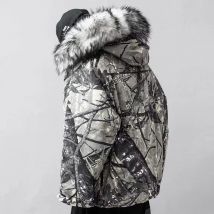 2024 Männer/Frauen Winter jacken Dicke Outwear Mantel Pelz kragen japanische Streetwear Outdoor-Mantel