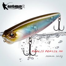 Hunthouse Realis Pencil Fishing Lure Topwater Stickbait 65mm/5,5g 100mm/14,5g Schwimmende Künstliche Hardbaits für Hecht und Barsch