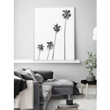Beach Tropical Landscape Posters Prints Palm Beach Surf Wall Art Canvas Painting Black and White Photography Pictures Home Decor
