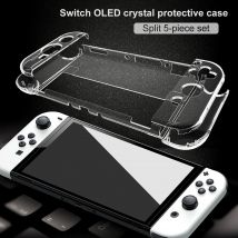 Custodia rigida per PC protettiva completa Dockable Trasparente 100% perfetta vestibilità Joypad Custodia in pelle Shell per console OLED Nintendo Switch