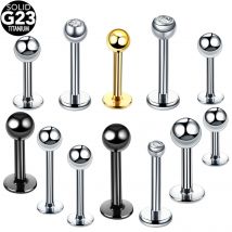 10 Stück/20 Stück/50 Stück G23 Titan Labret Piercing Internes und externes Design Lippenpiercing Labret Ohrstecker Knorpel Helix Piercing