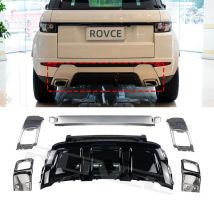 Rear Bumper Insert Exhaust Tube Cover For Range Rover Evoque Dynamic Base Model 2012-2018
