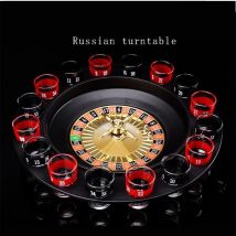 Bar Funny Tools Russland Plattenspieler Schnapsglas Russisches Trinkroulette-Spielset 16 Schüsse