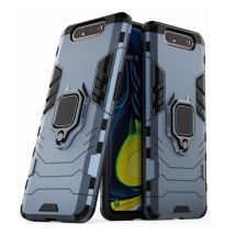 Stoßfeste Ringständer-Stoßstange aus Silikon, PC-Rückseite für Samsung Galaxy A80 SM-A805F/DS 6,7 Zoll Handyhülle mit Ständer