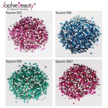 2022 neue Kristall Harz Shinny Steine 2,5mm Platz Bohrer Diamant Malerei Stickerei Strass Mosaik Gloden Silber Grau