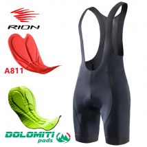 RION wysokiej jakości klasyczne męskie spodenki rowerowe spodenki rowerowe Culotte Ciclismo spodnie rowerowe Pad odzież MTB Bretelle szelki Dolomiti