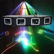 Volle Farbe Disco Laser Projektor DMX512 Vier Objektiv LED Laser Licht Bühne Laser Scaning Effekte
