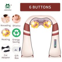 JinKaiRui a forma di U Shiatsu elettrico collo posteriore spalla corpo Spa infrarossi 4D impastare massaggio scialle sollievo dal dolore auto uso domestico regalo