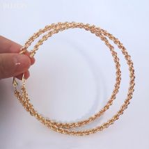 BLIJERY Neue Punk Übertriebene Große Creolen für Frauen Statement Schmuck Kette Verknüpfung Kreis Ohrring Schleifen Boucles d'oreilles