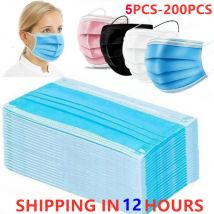 Maschera traspirante a 3 strati Non tessuta monouso nera rosa con maschera elastica traspirante per adulti