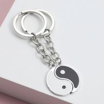 Yin Yang Tai Chi Keychain BFF Best Friends Couple Matching Sets for Women Men Keyring Gift
