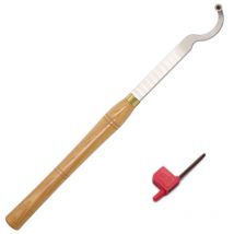 20 Inches Swan Neck Hollower Round 12X2.5mm Carbide Tipped Wood Turning Tools With Solid Wooden Handle For Wood Carpenter