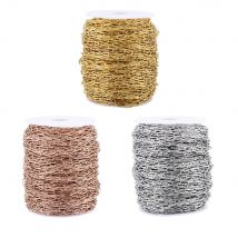 2 Meter 3 Größe Edelstahl Kette Gold Rolo Kabel kette für DIY Halskette Armband Brieftasche Schmuck Herstellung liefert Zubehör