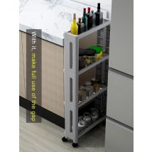 Küche Lagerung Rack Für Waren Kühlschrank Seite Regal 2/3/4 Schicht Abnehmbar Mit Räder Bad Veranstalter Regal Lücke Halter Rack neue