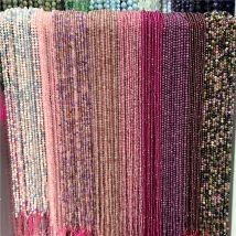 Natürliche kleine facettierte 2mm 3mm Stein Perlen Zirkon Runde rosa Rosenquarz Kristall Perlen für DIY Schmuck machen liefert 15"