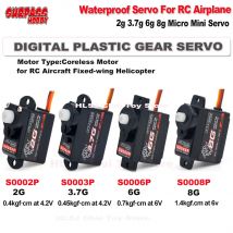 Surpass Hobby Airplane Digital Servo 2g 3.7g 6g 8g Plastic Gear Micro Mini Servos for RC Aircraft Fixed-wing Helicopter