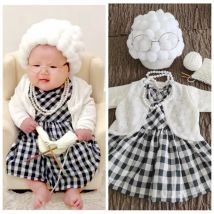 Neugeborenen Fotografie Requisiten Kostüm Infant Baby Mädchen Cosplay Oma Kleidung Foto Schießen Hut Outfits
