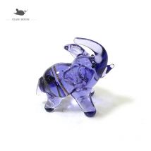 Decorative Animal Mini Figurine Handmade Murano Glass Elephant Cute Tiny Statue Ornaments Home Desktop Fairy Garden Decoration