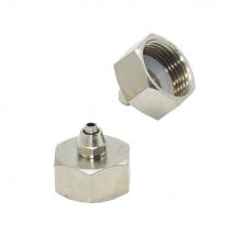 Messing 3/4 Zoll Innengewinde auf 1/4 Zoll Schlauchtülle mit Sicherungsmutter 4/7
