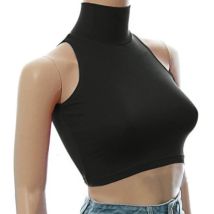 Sexy Frau Mieder Ärmel High Neck Schmale Schultern Ultra Weste Dame Strumpfhosen Sport Fitness Bbody Shapewear Assiebum Tops