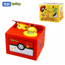 Pokemon Skarbonka Figurka akcji Anime Kreskówka Pikachu Elektroniczna plastikowa skarbonka Kradzieżowa moneta Skarbonka Pokémon Zabawki dla dzieci Prezent