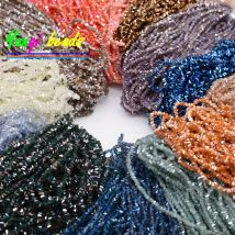 Solide 25 Farbe 2mm 130 stücke Dreieck Kristallglas perlen Samen tschechische Perlen für Schmuck herstellung DIY Handarbeit Ohrring Halskette