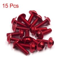 X Autohaux M6 x 20 mm rote Sechskant-Nummernschilder, Verkleidungsschrauben, Schrauben für Motorrad, Roller, Nummernschildrahmen, Bolzenschrauben
