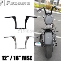 Motorrad APE Aufhänger Lenker 12" 16" Rise Fat Bar Drag Z Bar Griff Control Bar für Harley Sportster