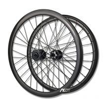 Carbon Fiber 24 Inch Wheels Clincher 30mm Height with Hook 24x1 24x1 1/8 City Road Bike Wheel Set