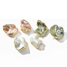 2PCS Unregelmäßige Form Barocke Perle Anhänger DIY Ohrringe Charms für Schmuck Machen Liefert Hand Made Zubehör