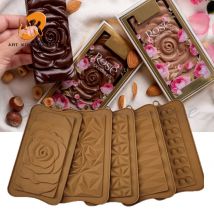 Neue Blume Schokolade Form Kuchen Silikon Cookie Cupcake Formen Seife Mould DIY Platz Rechteck