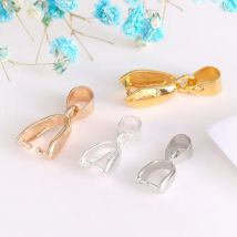 10/20/50Pcs 925 Sterling Silber Überzogene DIY Gold Und Platin Kristall Mit Nnecklace Anhänger Melone Samen schnalle Kupfer Clip