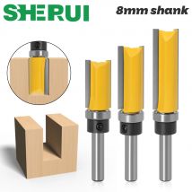 1–3 Stück 8 mm Schaft Bündigfräser Muster Bit oben unten Lager 5/8 Zoll Klinge Vorlage Holz Fräser Zimmermann