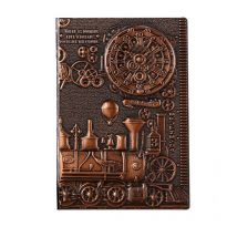 A5 Retro Notebook 3D Steampunk Gravur Wirkung Journal PU Reise Hinweis Buch Zug Druck Dekoration Tagebuch Exquisite Buch Geschenk
