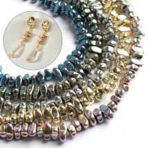 Natürliche Hämatit Unregelmäßige Matte Kies Stein Spacer Lose Perlen für Schmuck Machen DIY Perlen Armband Ohrringe Halskette 15''