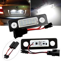 2 Stück weiße Canbus fehlerfreie LED-Kennzeichenbeleuchtung für VW Skoda Octavia 2 1Z 2008~ Roomster 5J 2006-2010