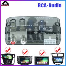 Rca stereo hoch bis niedrig 12v einstellbare frequenz line lautsprecher pegel wandler adapter universal rca line auto auto audio konverter