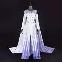 Schnee Königin Elsa Weiß Kleid Prinzessin Cosplay Kostüm Frauen Erwachsene Halloween Karneval Kostüm Mädchen Lange Mantel Party Phantasie Kleider