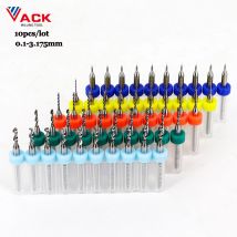 VACK 10Pcs PCB Mini Bohrer Set Wolfram Stahl Hartmetall Metall Bohrer Für Leiterplatte CNC Maschine Bits Tool Kits 3,175mm