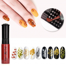 Kady 1 szt. Lakier do tłoczenia paznokci biały czarny kolorowy stempel drukujący lakier do szablon do Manicure Lacker
