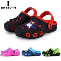 EUR24-35 Kinder Pantoletten Clogs Kinder Sommer Garten Niedliche Cartoons Schuhe Mädchen Jungen Strandschuhe Candy Farbe Loch Babyschuhe Sandalen