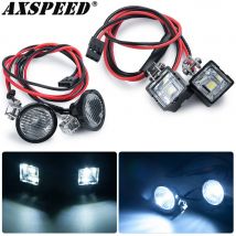 AXSPEED RC Car LED Lights Headlights Spotlight DC 5-7.4V for 1/10 RC Crawler TRX4 TRX6 Axial SCX10 Redcat RR10 MST Parts