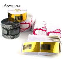 100 stücke Nagel Form Set Nail art Französisch Acryl UV Gel Tipps Erweiterung BuilderSticker Führer Stencil Maniküre Nail art Schönheit werkzeuge