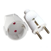 Weiß EU 16A UPS PDU Deutschland Geerdet Montieren Dock Verdrahtung steckdose Korea Russland Power Kabel Weiblich Männlich Abnehmbare Stecker