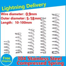 304 SUS Komprimierte Feder Edelstahl Compression Frühling Draht Durchmesser 0,9mm Y-typ Rotor Rückkehr Frühling 10PCS