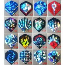 12 Stück hochwertige reflektierende Laser-elektronische Dart-Flaggenflüge aus Aluminium, Lametta-Dart-Zubehör