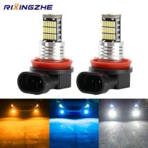 2PCS Fog lights H8 H11 Led HB4 9006 HB3 9005 H1 LED H3 H7 led 4014 45SMD 1200LM Car Driving Running Lamp Auto Leds Light