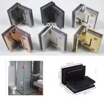 2Pcs 304 Edelstahl 90 Grad Ecke Rahmenlose Glas Zu Glas Scharnier Dusche Gehäuse Schwarz Gold Bronze