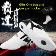 White Strip Adult Kids Breathable Taekwondo Shoes Martial Arts Sneaker Sports Professional Tae Kwon Do Training Competition Shoe